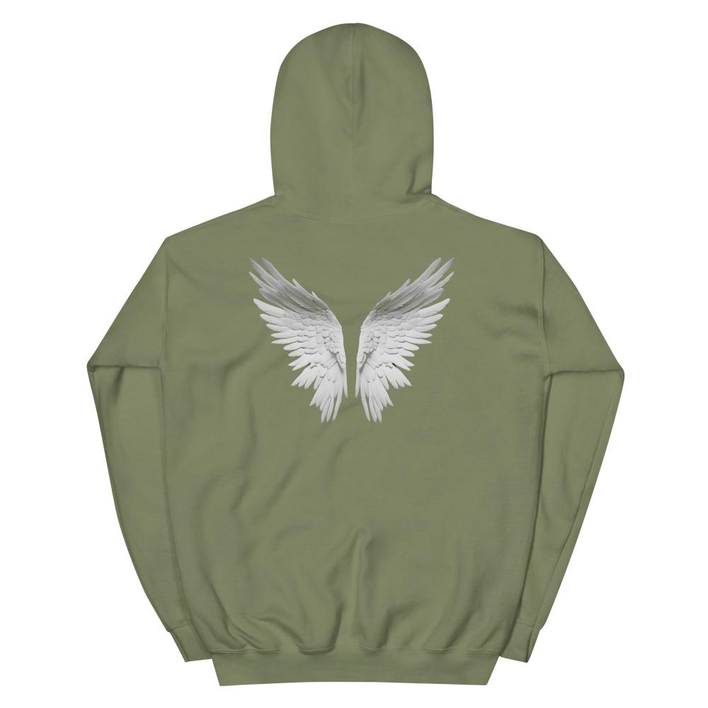 Savior Self Angel Wings Hoodie - Military Green Color - https://ascensionemporium.net